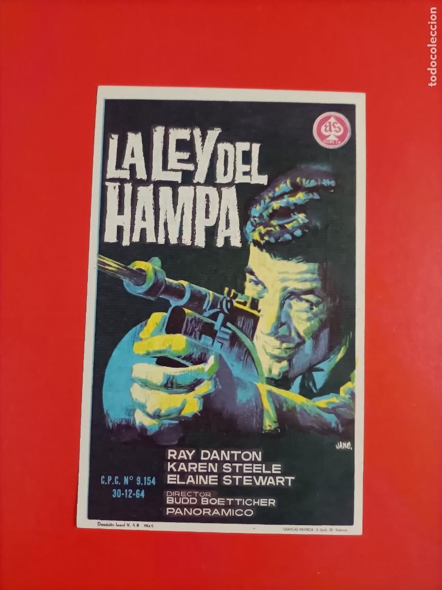 Cine: LA LEY DEL HAMPA. RAY DANTON. C/P. CINE PLUS ULTRA. M&Aacute;LAGA. EST&Aacute; NUEVO.