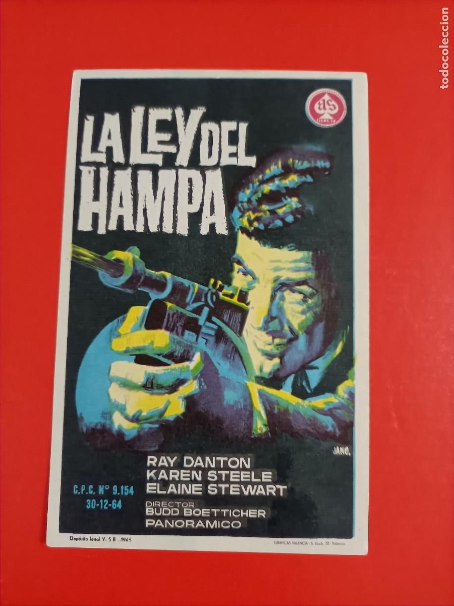Cine: LA LEY DEL HAMPA. RAY DANTON. KAREN STEELE. S/P. EST&Aacute; NUEVO.