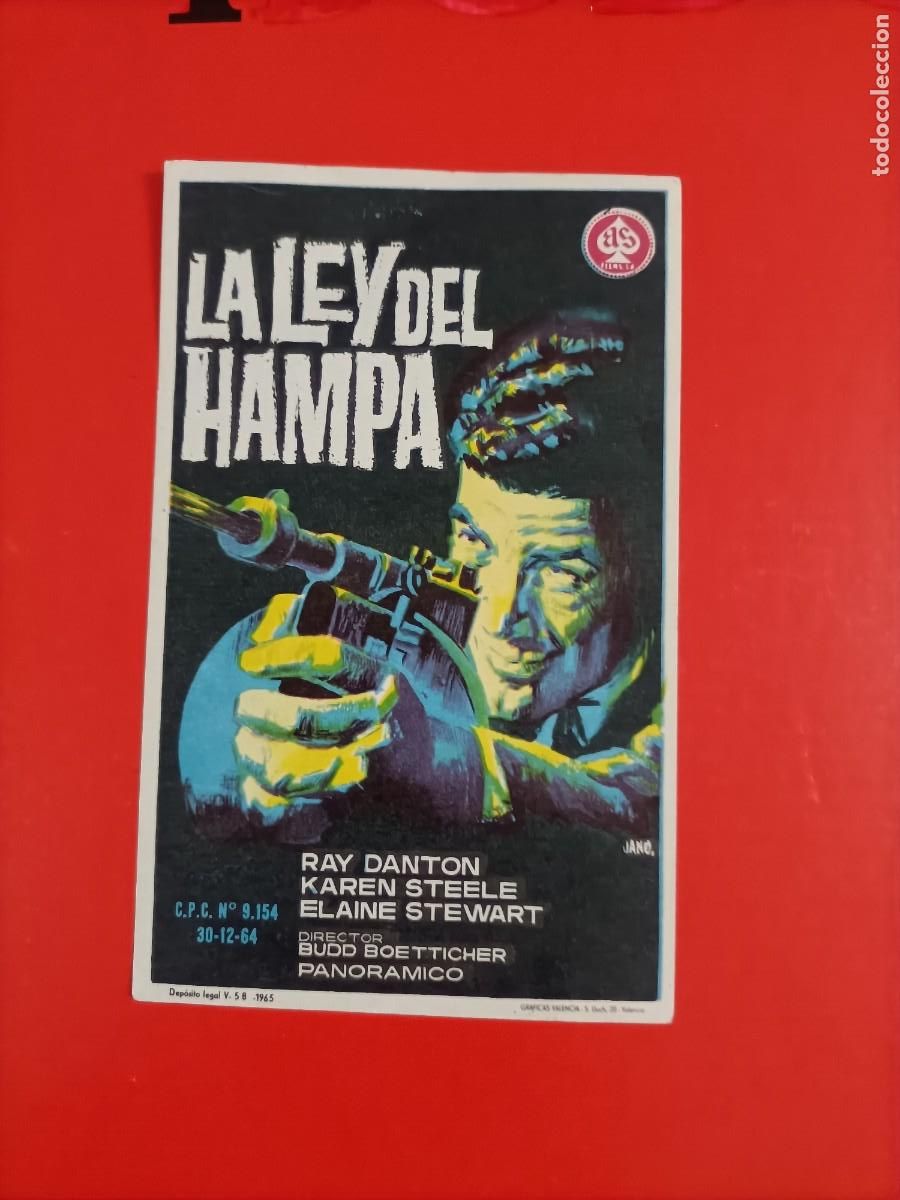 Cine: LA LEY DEL HAMPA. RAY DANTON. KAREN STEELE. S/P. EST&Aacute; NUEVO.