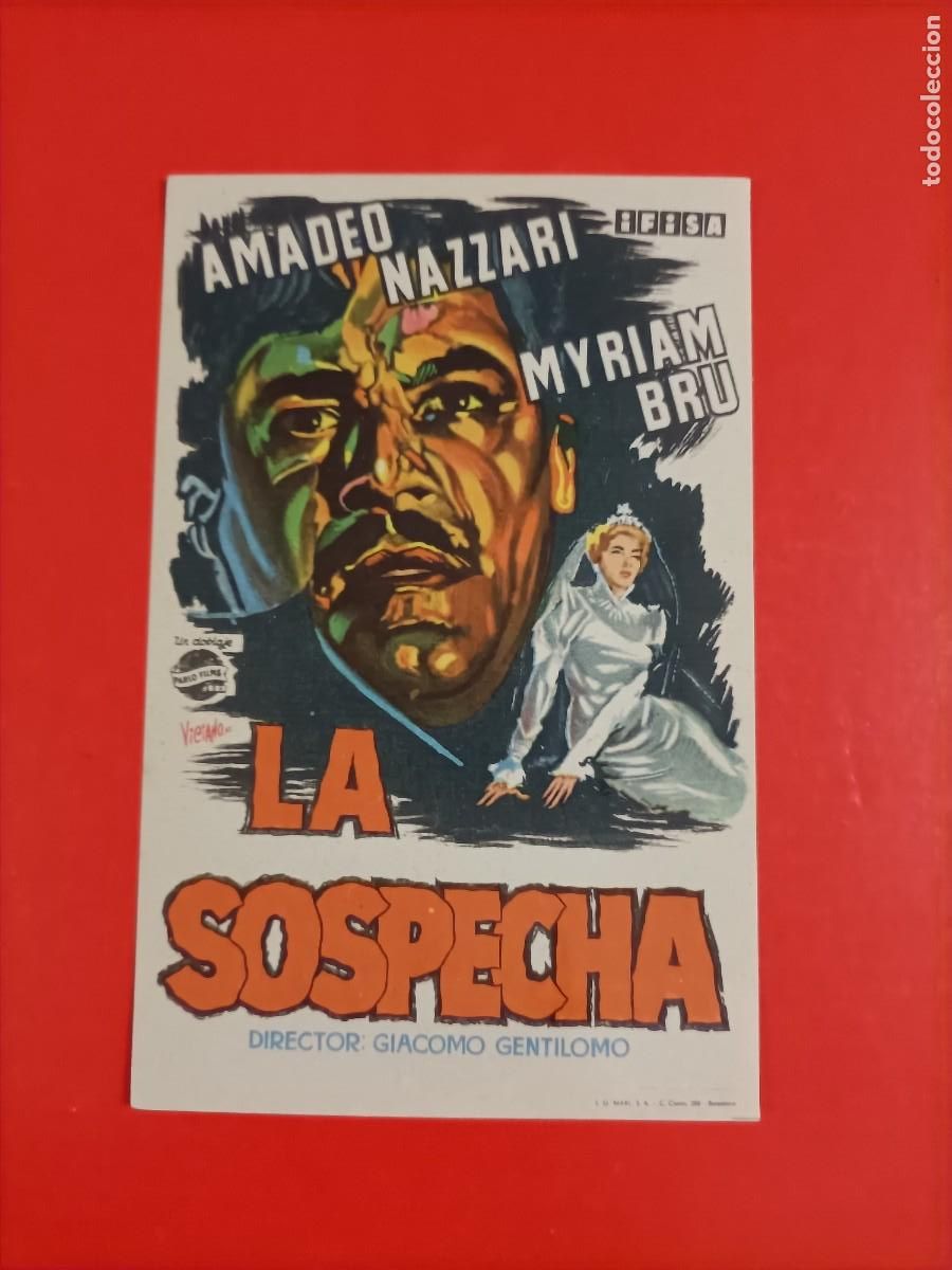 Cine: LA SOSPECHA. AMADEO NAZZARI, MIRIAM BRU. S/P. EST&Aacute; NUEVO.