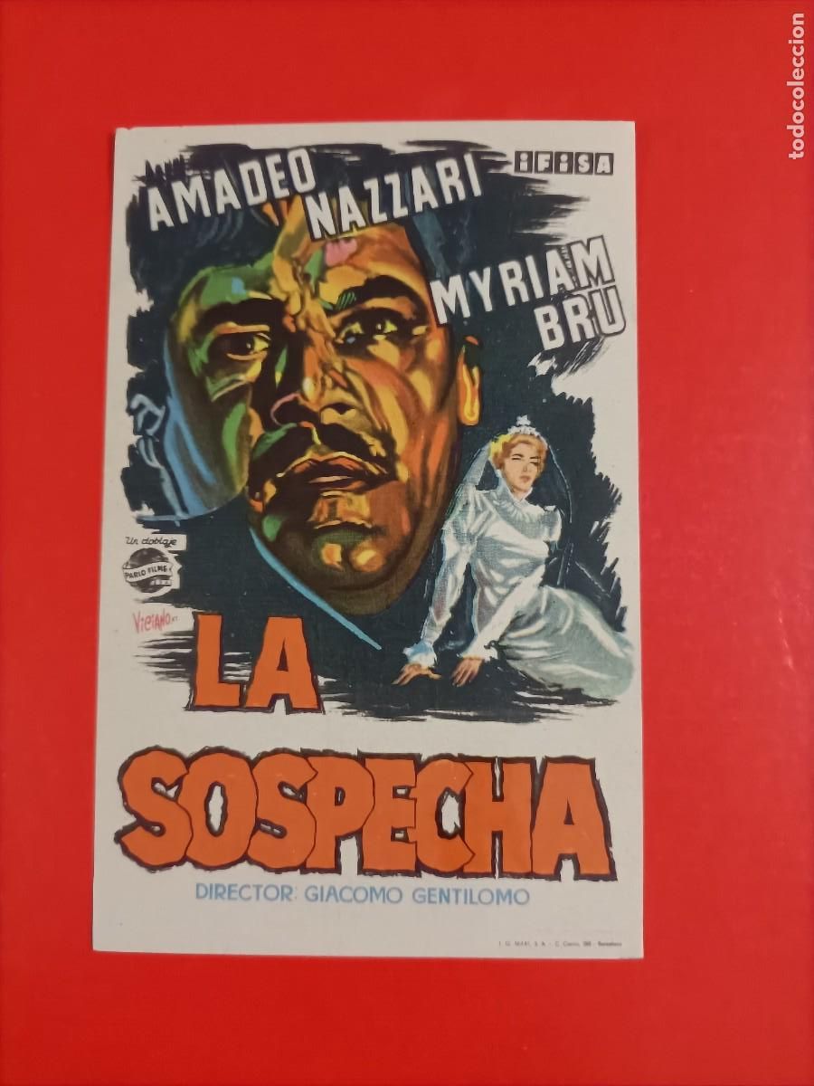 Cine: LA SOSPECHA. AMADEO NAZZARI, MIRIAM BRU. S/P. EST&Aacute; NUEVO.