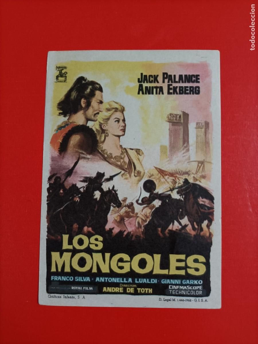 Cine: LOS M0NGOLES. ANITA EKBERG, JACK PALANCE. S/P. EST&Aacute; NUEVO.