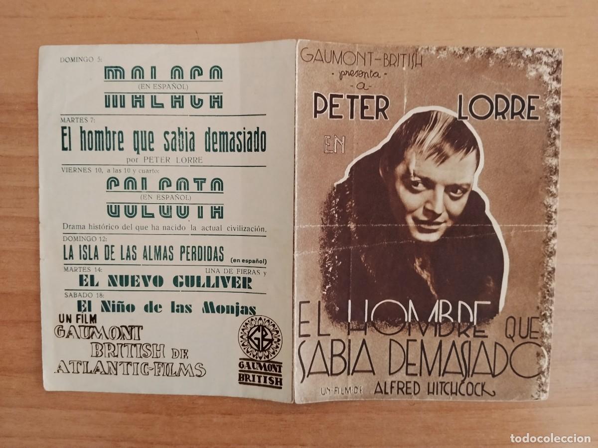Cine: MORADO-PROGRAMA DE CINE --EL HOMBRE QUE SABIA DEMASIADO CT