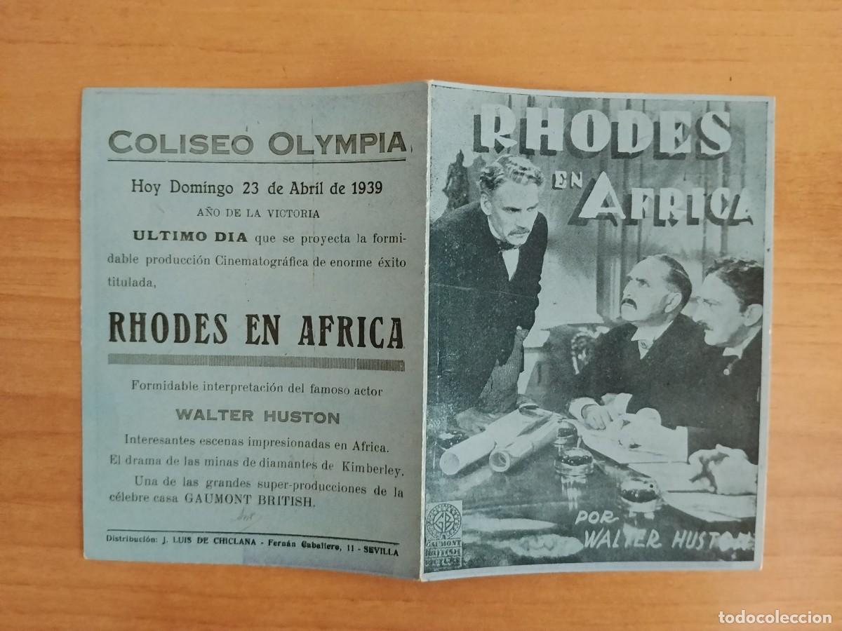 Cine: MORADO-PROGRAMA DE CINE ---RHODES EN AFRICA CT