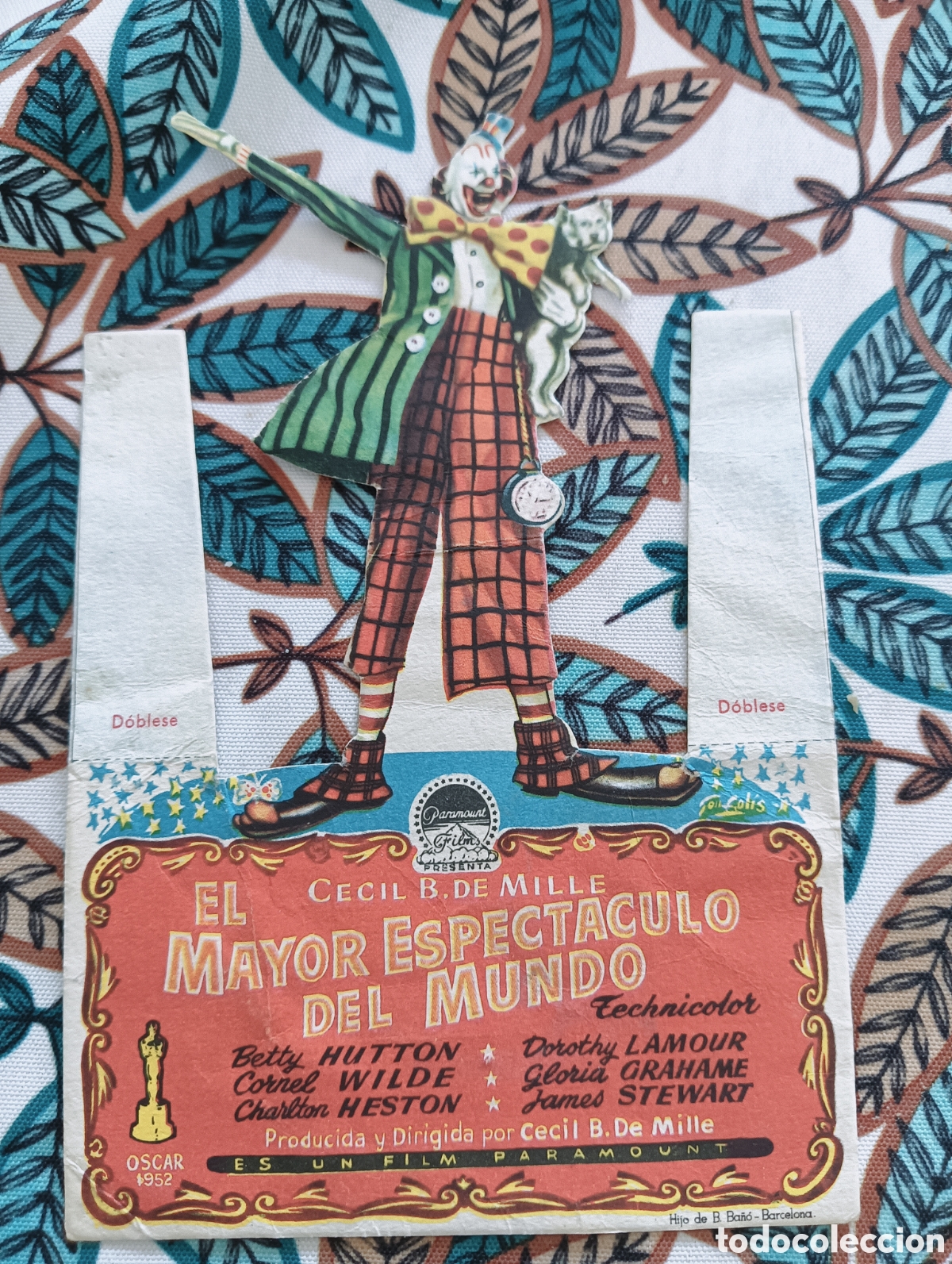 Cine: FOLLETO DE CINE EL MAYOR ESPECT&Aacute;CULO DEL MUNDO