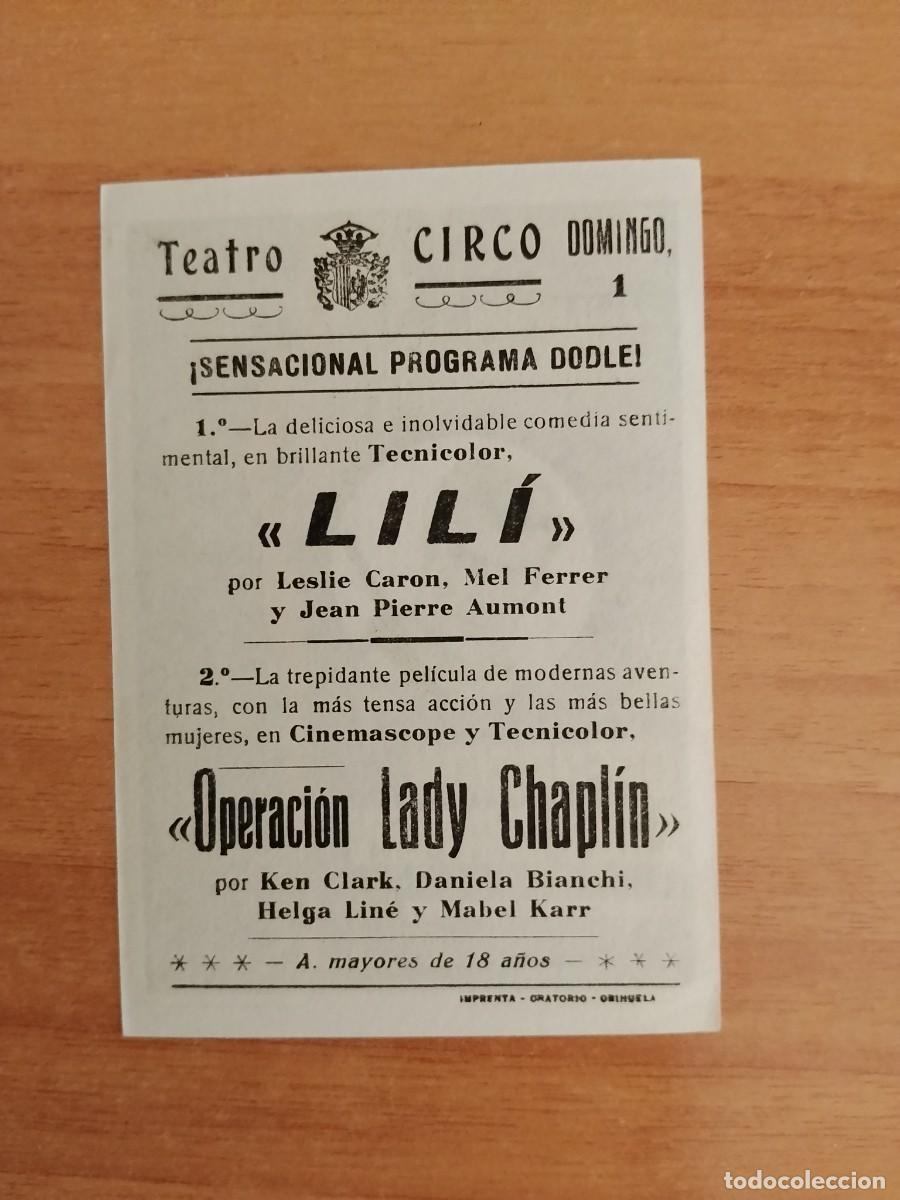 Cine: ROSA-PROGRAMA DE CINE --OPERACION LADY CHAPLIN CT - Foto 2