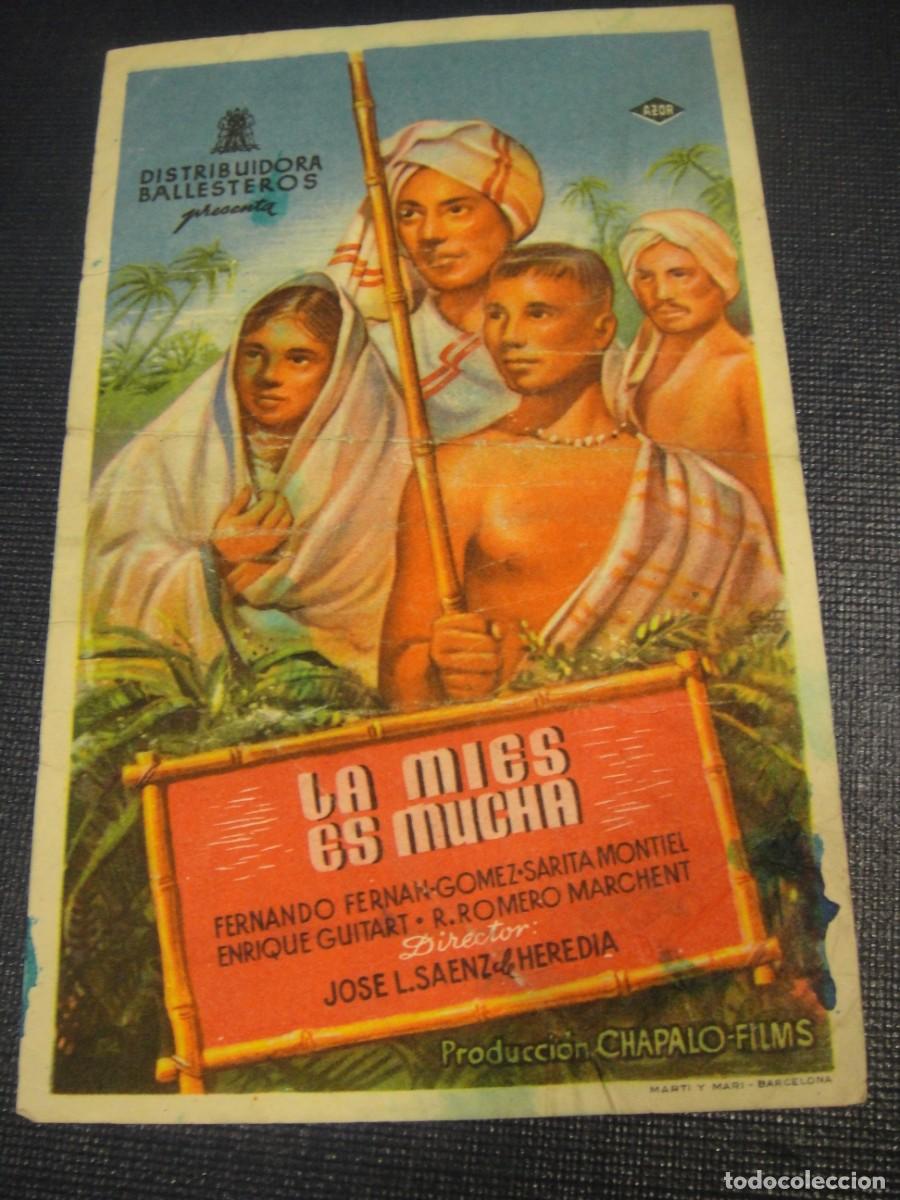 Cine: la mies es mucha - folleto de mano - publicidad cine montecarlo