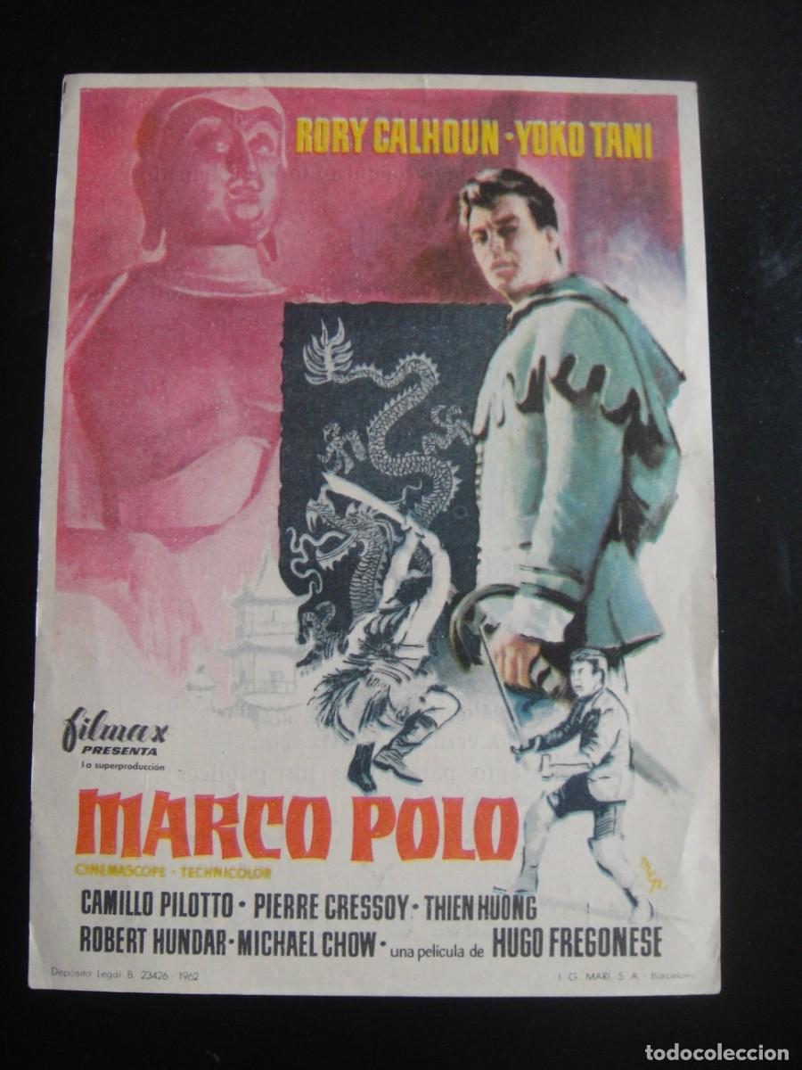 Cine: marco polo - folleto de mano - publicidad cine teatro principal de inca