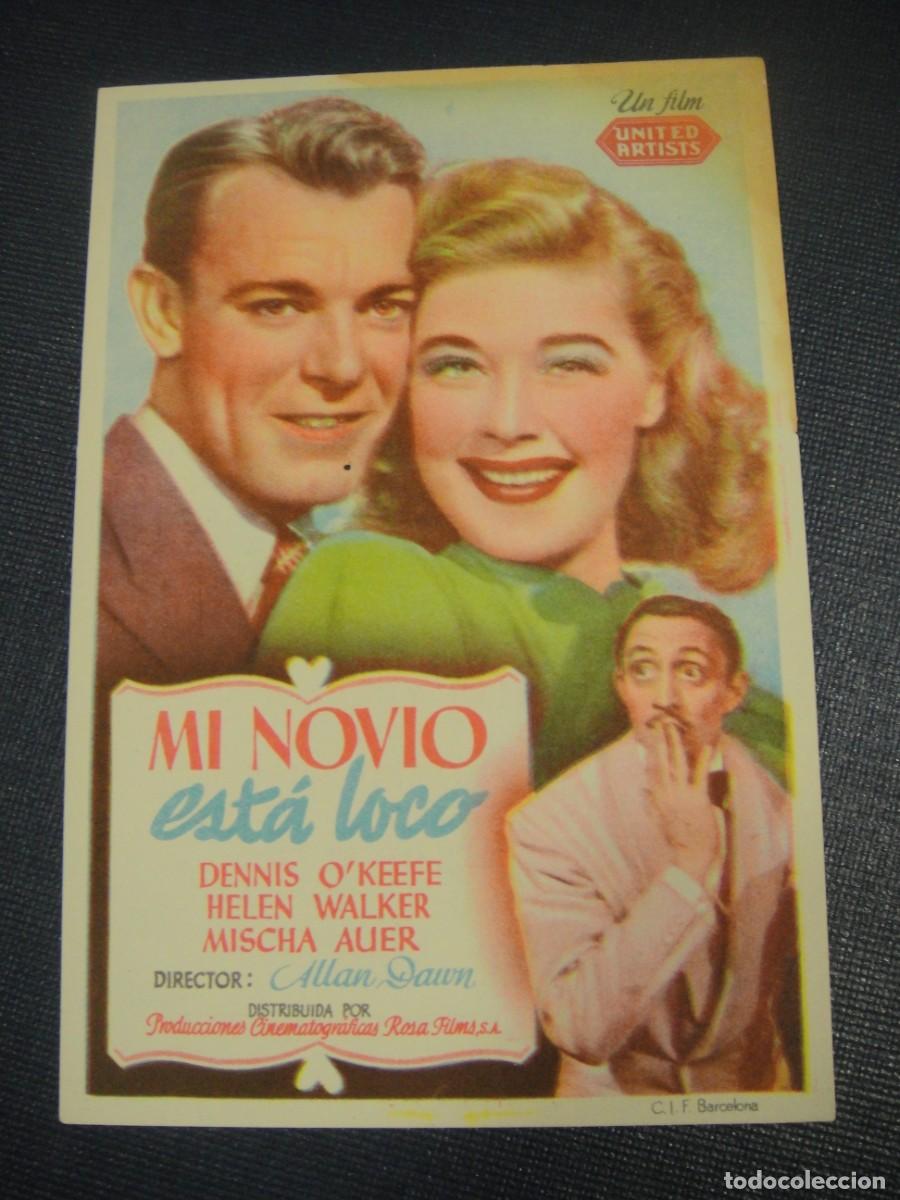 Cine: mi novio esta loco - folleto de mano - publicidad cine versalles