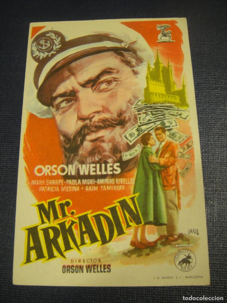 Cine: mr. arkadin - folleto de mano - publicidad cine riacho , orihuela