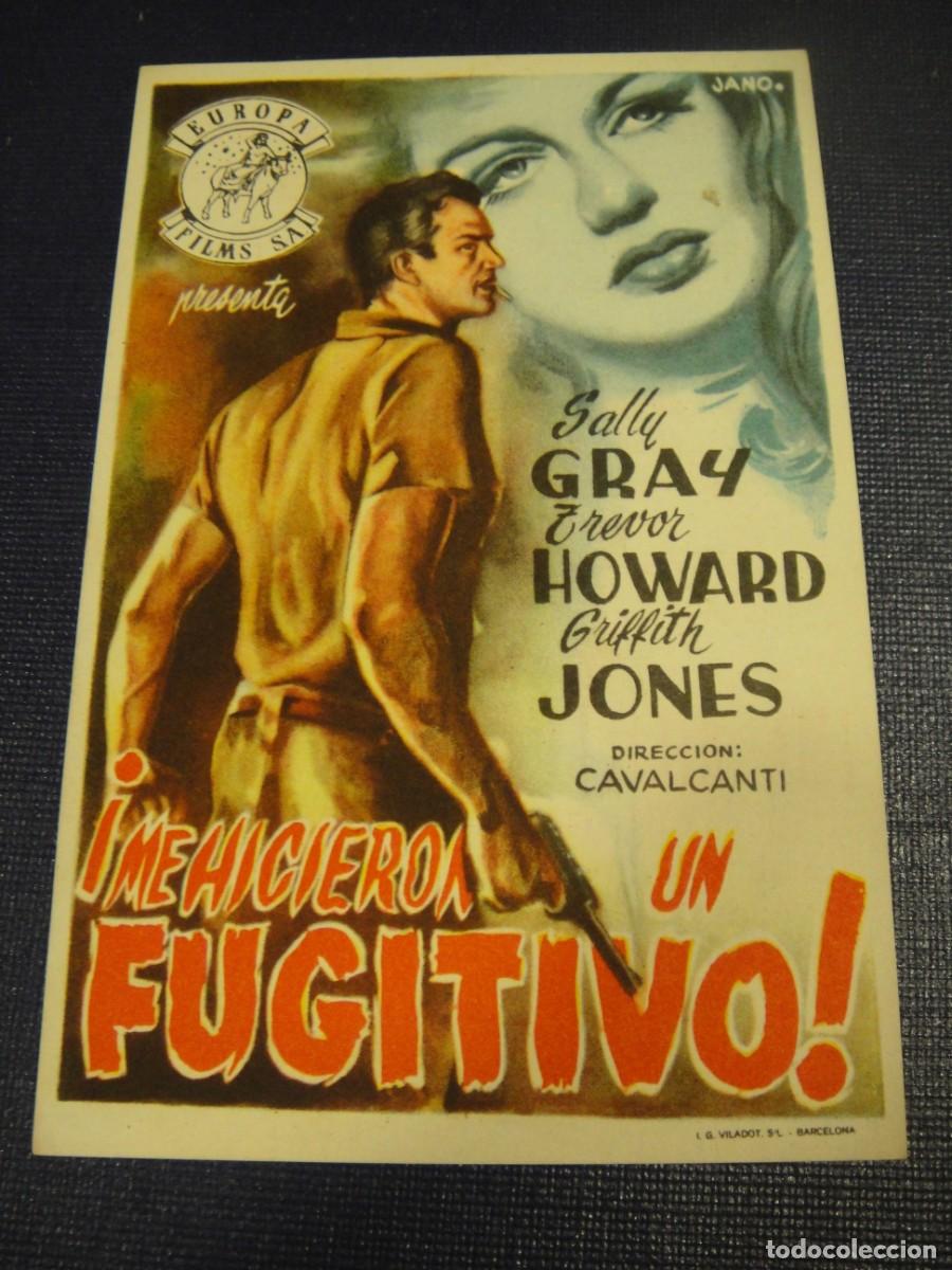 Cine: me hicieron fujitivo - folleto de mano - publicidad cines bohemio y galileo