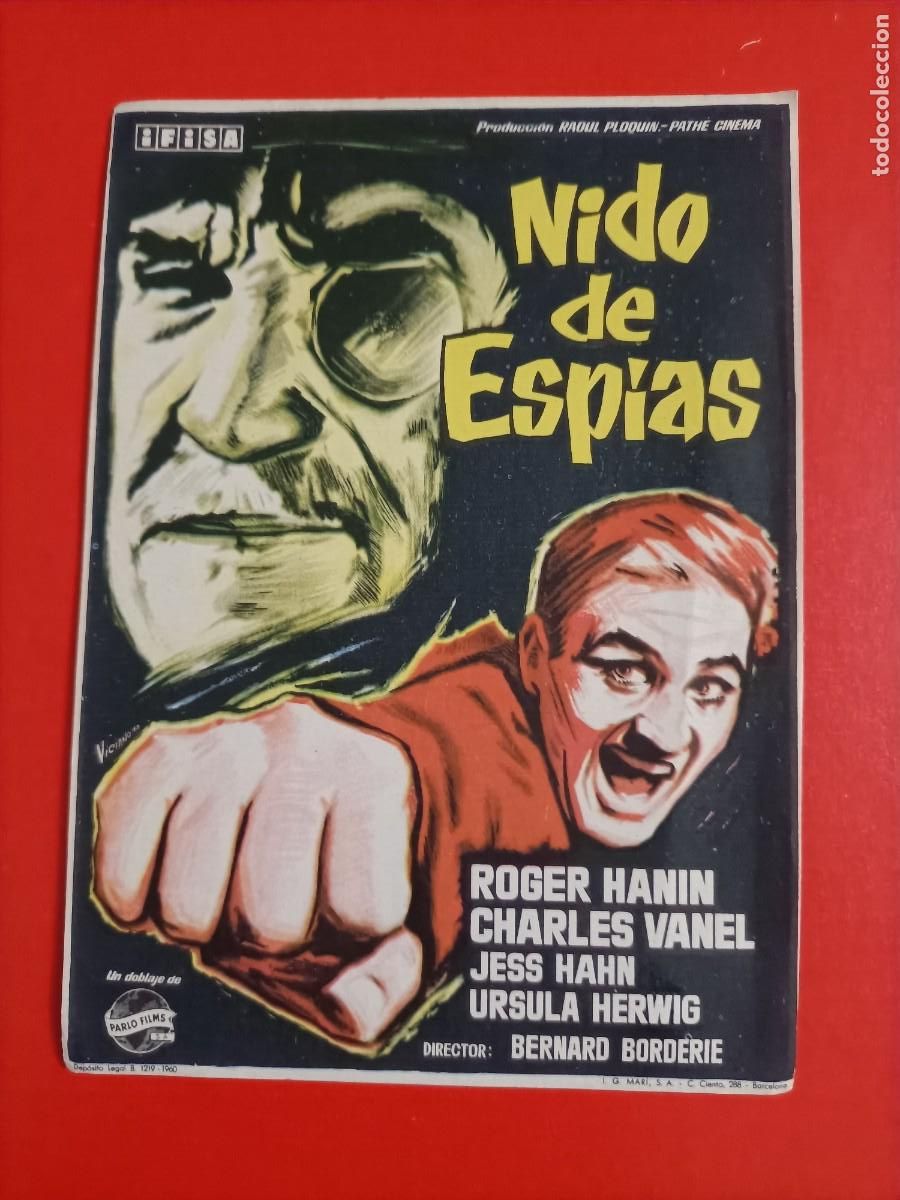 Cine: NIDO DE ESP&Iacute;AS. ROGER HAN&Iacute;N, CHARLES VANEL. S/P. EST&Aacute; NUEVO.