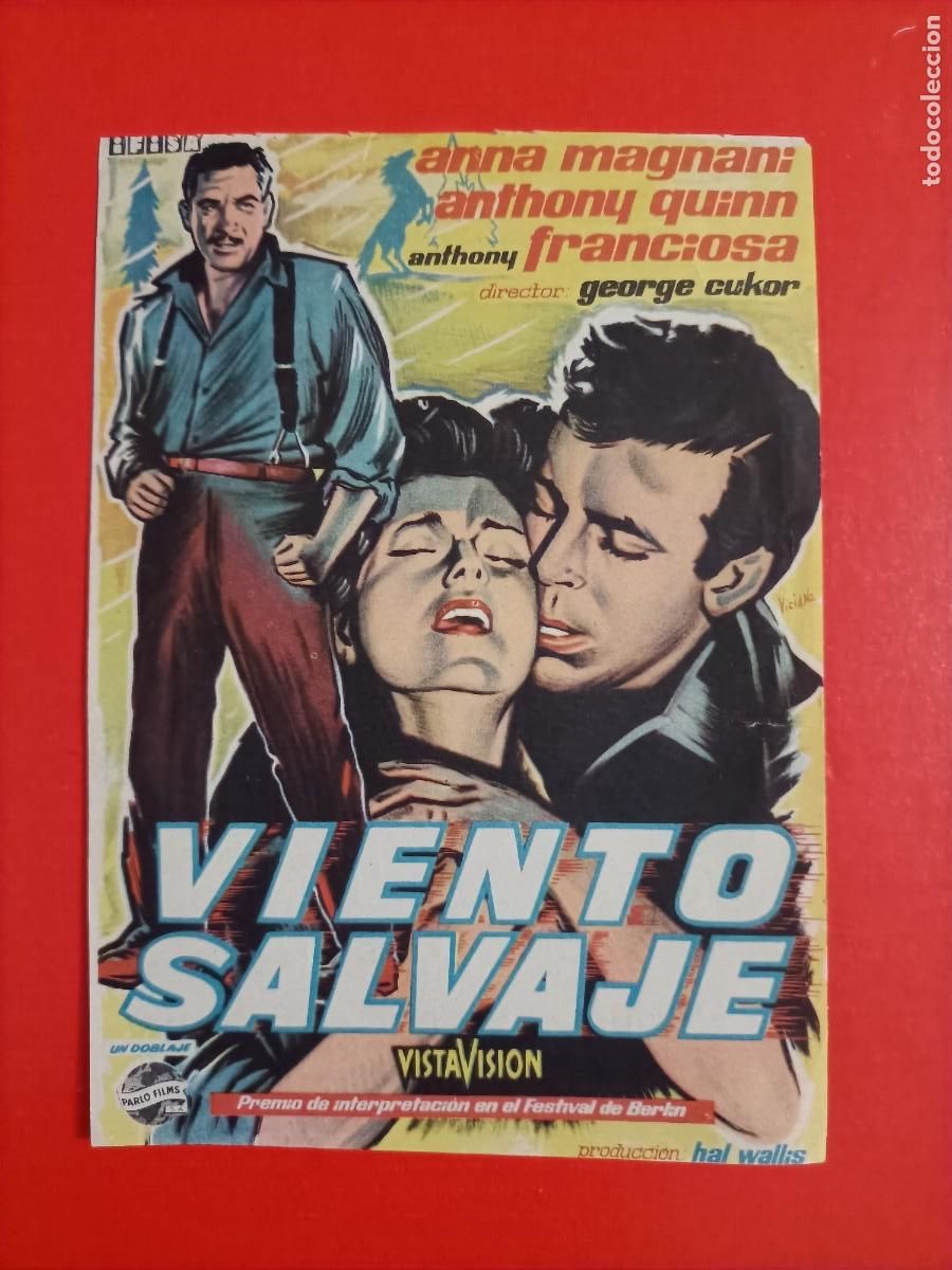 Cine: VIENTO SALVAJE. ANTHONY QUINN, ANNA MAGNANI. S/P. MUY BUEN ESTADO.