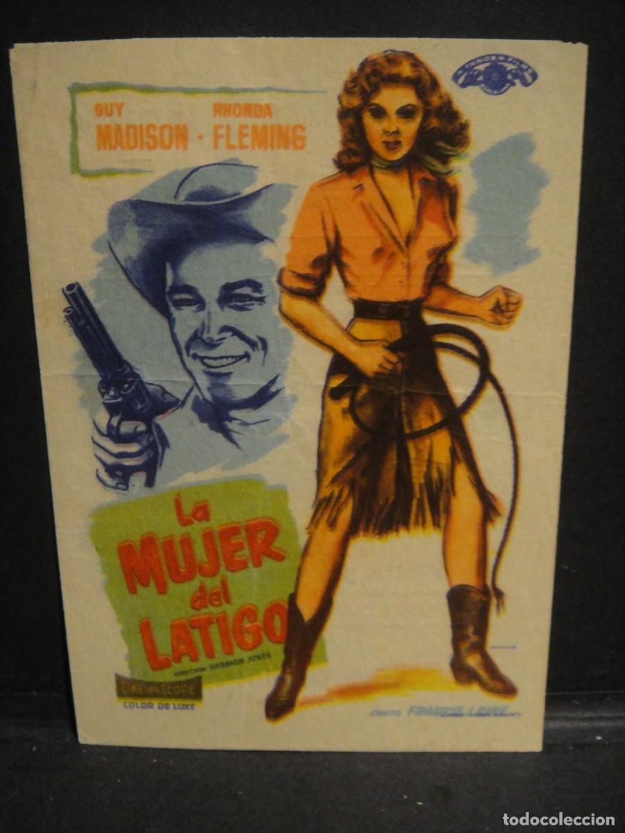 Cine: la mujer del latigo - folleto de mano - publicidad cine fantasio y alcazar