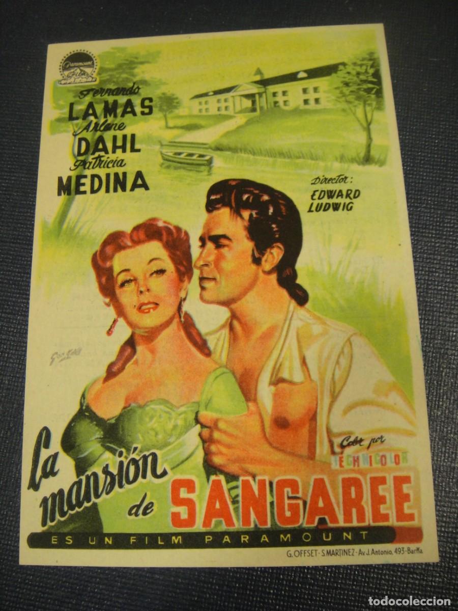 Cine: la mansion de sangaree - publicidad cine hermandad arturo mundet , san antonio de calonge