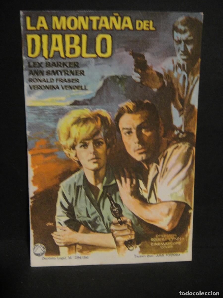 Cine: la monta&ntilde;a del diablo - foleto de mano - publicidad cine argensola , barbastro