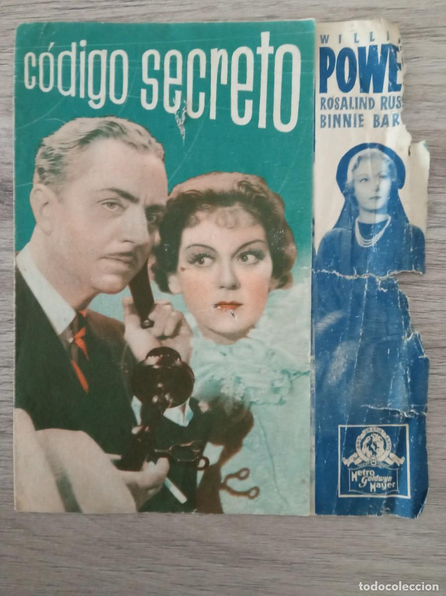 Cine: C&Oacute;DIGO SECRETO, WILLIAM POWELL, CINE OLYMPIA - Foto 1