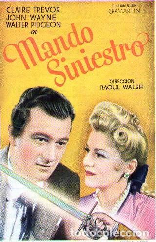 Cine: mando siniestro - foleto de mano - publicidad cine la alianza , tarrega