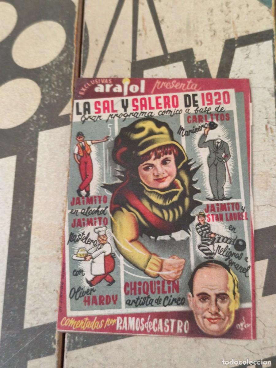 Cine: La sal y el salero de 1920 con publicidad Teatro C&oacute;mico La Linea