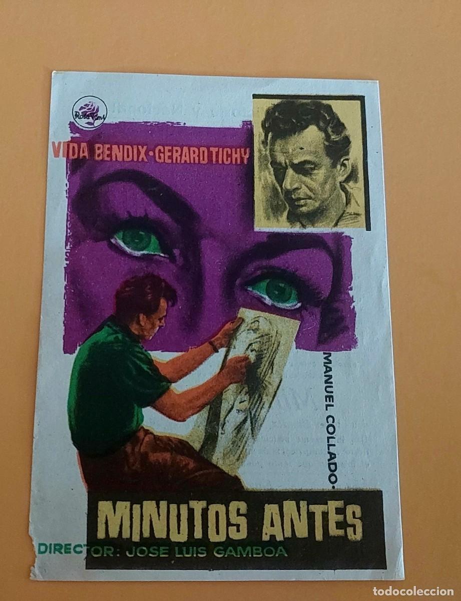 Cine: Minutos Antes Con Publicidad al dorso A&ntilde;o 1956 Cines Victoria y Nacional
