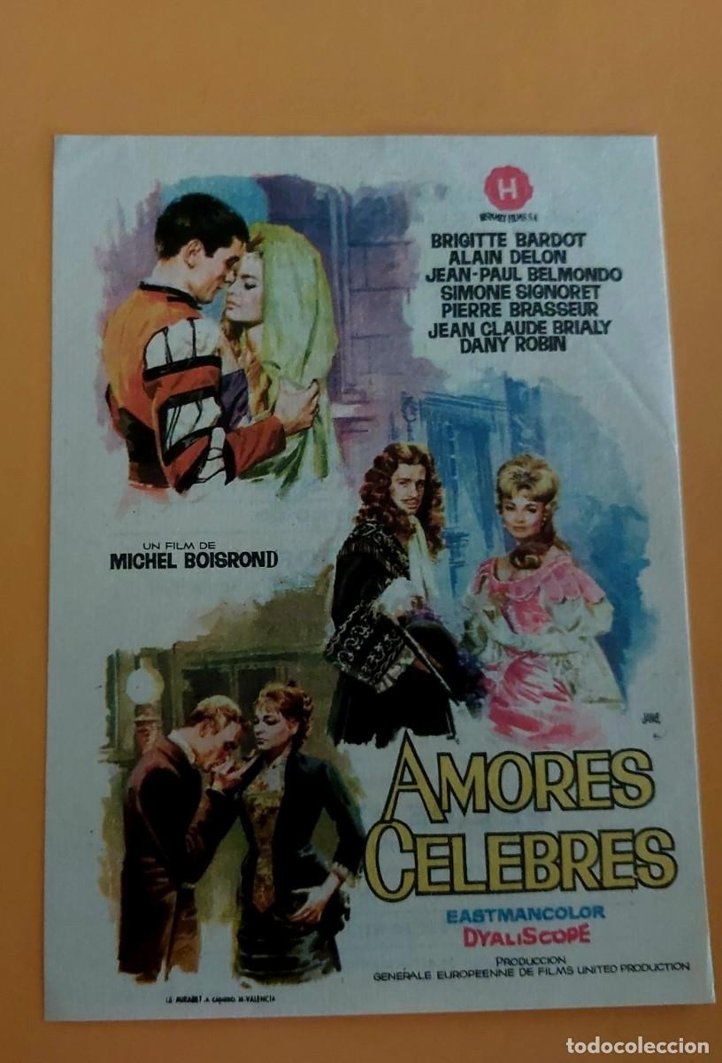 Cine: Amores Celebres Brigitte Bardot Alain Delon Con Publicidad al dorso A&ntilde;o 1961 Cine Nacional