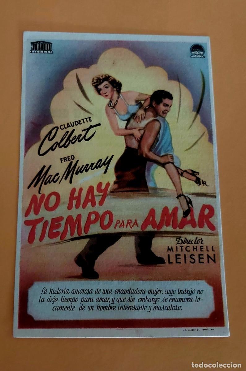 Cine: No hay Tiempo para Amar Con Publicidad al dorso A&ntilde;o 1943 Cine Nacional y Victoria