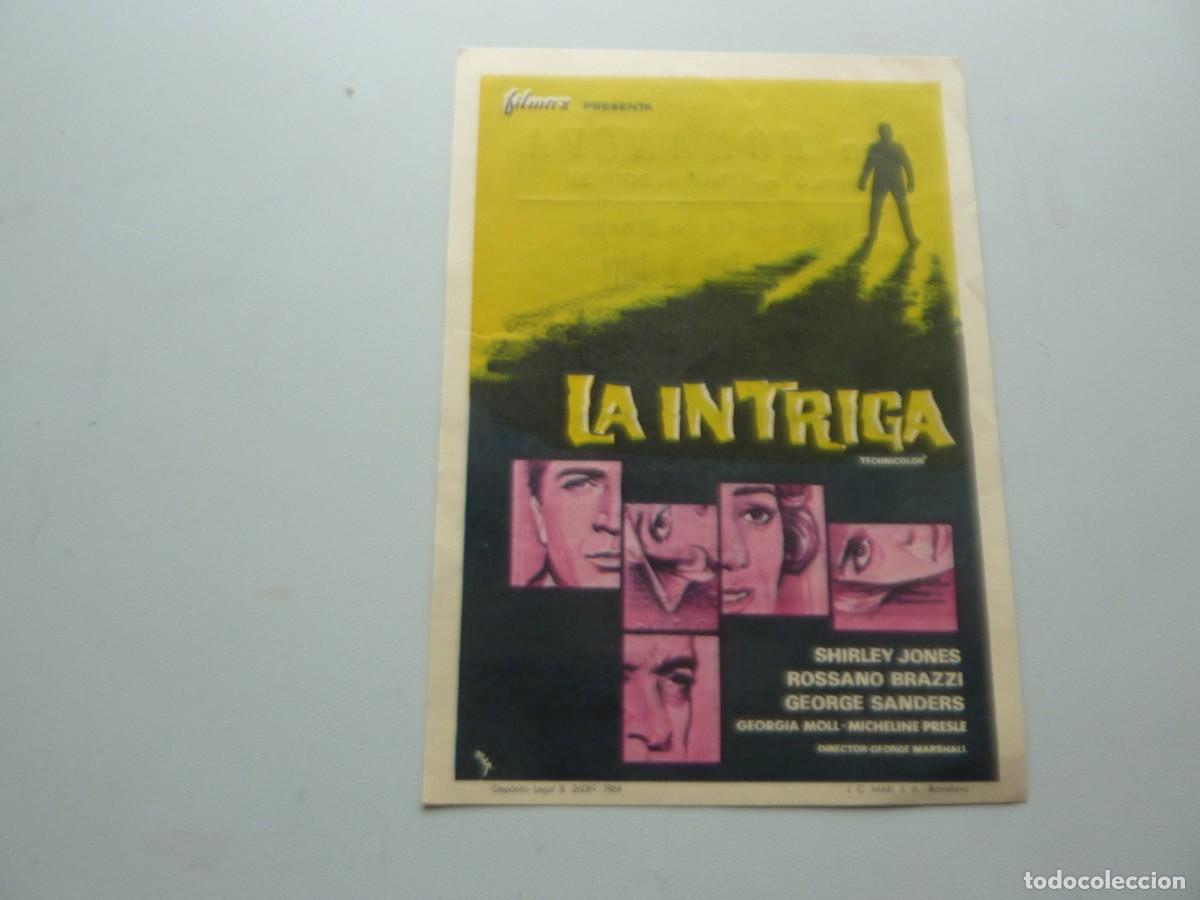 Kino: Folleto de cine LA INTRIGA con publicidad