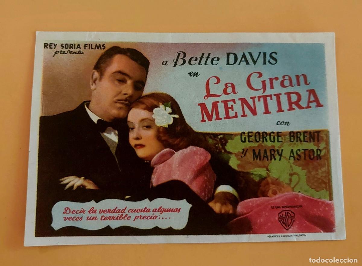 Cine: La Gran Mentira Bette Davis Con Escrito al dorso A&ntilde;o 1941