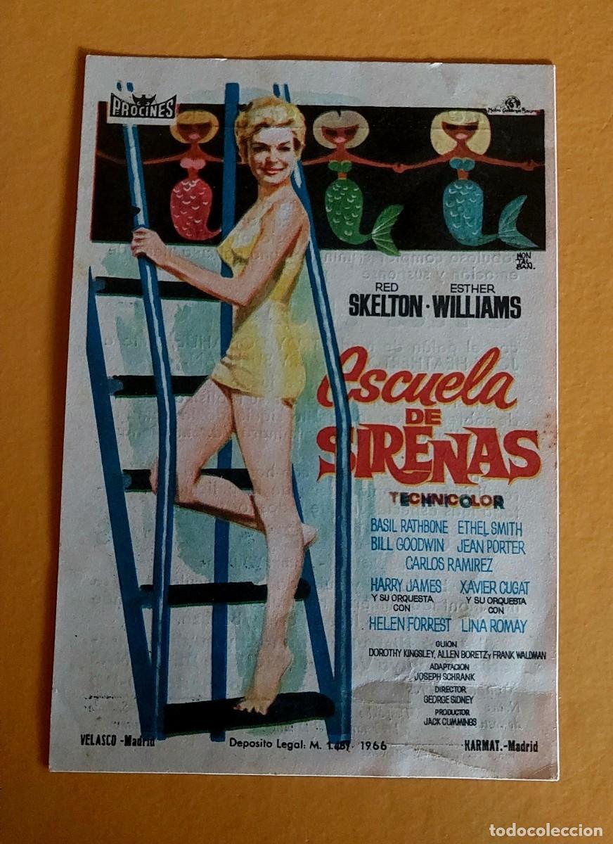 Cine: Escuela de Sirenas Esther Williams A&ntilde;o 1944 Con Publicidad al dorso Cine Las Vegas