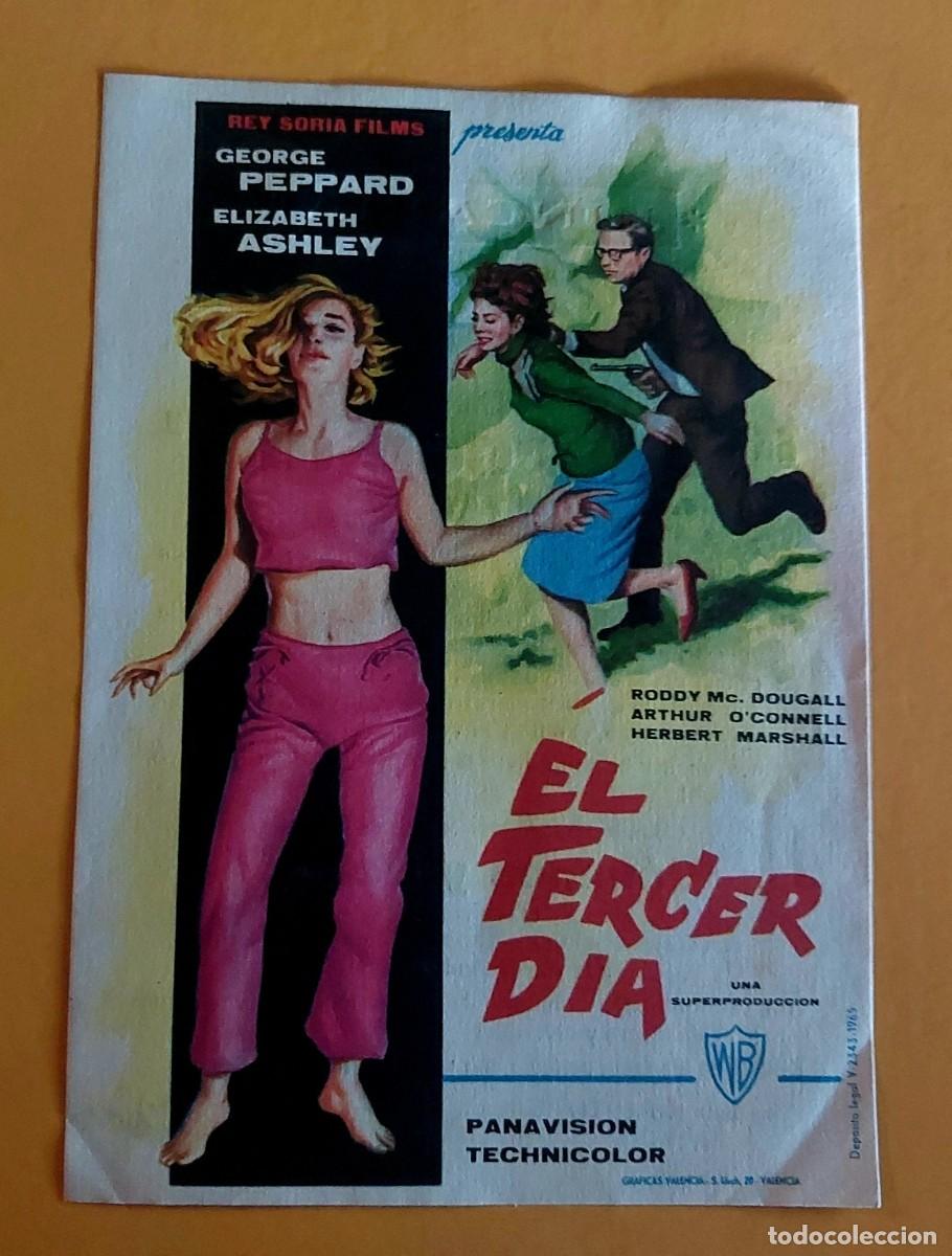 Cine: El Tercer Dia A&ntilde;o 1965 Con Publicidad al dorso Cine Juncaria