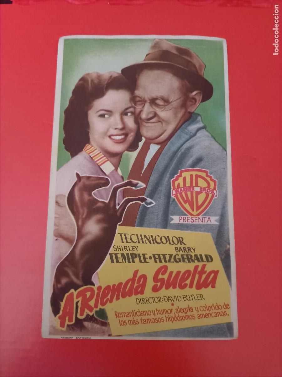 Cine: A RIENDA SUELTA. SCHIRLEY TEMPLE. BARRY FITZGERALD. TAMA&Ntilde;O GRANDE. S/P.