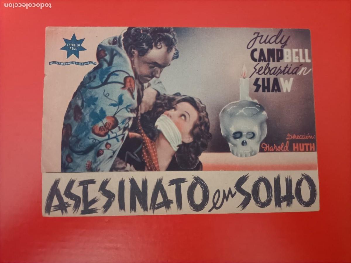 Cine: ASESINATO EN SOHO. JUDY CAMPBELL. C/P. ALKAZAR. EN 1945, TAMA&Ntilde;O GRANDE, DOBLE.