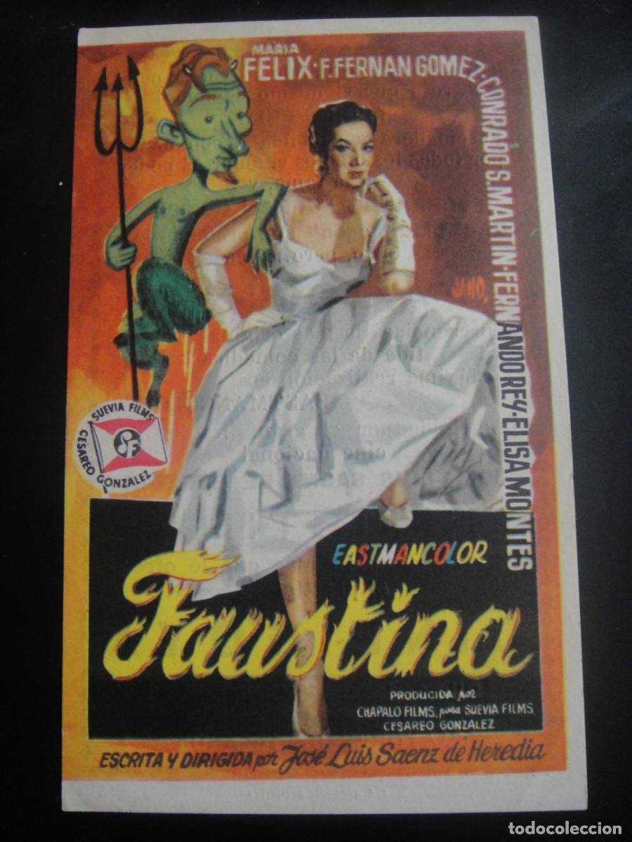 Cine: faustina - folleto de mano - publicidad cine goya , zaragoza