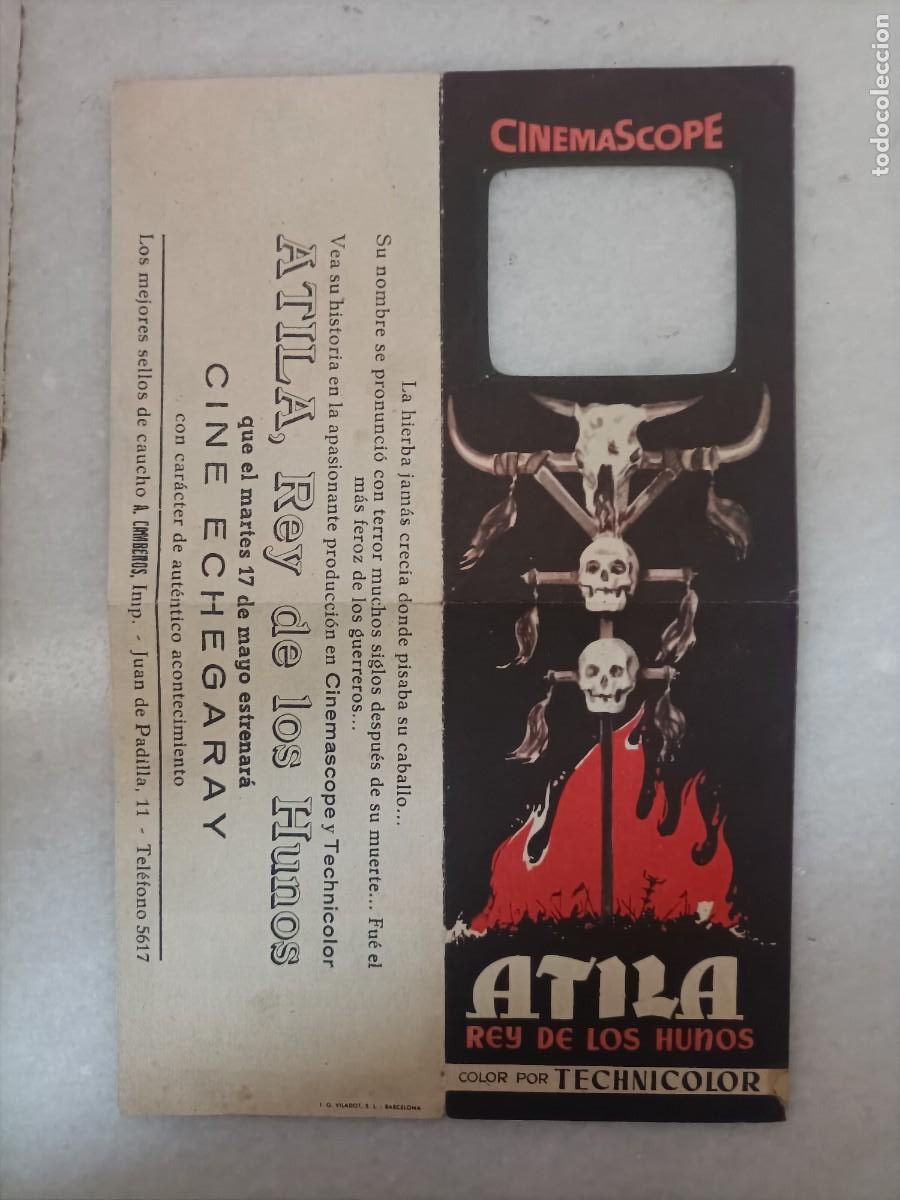 Cine: ATILA REY DE LOS HUNOS. JACK PALANCE. C/P. CINE ECHEGARAY. M&Aacute;LAGA. DOBLE TROQUELADO.