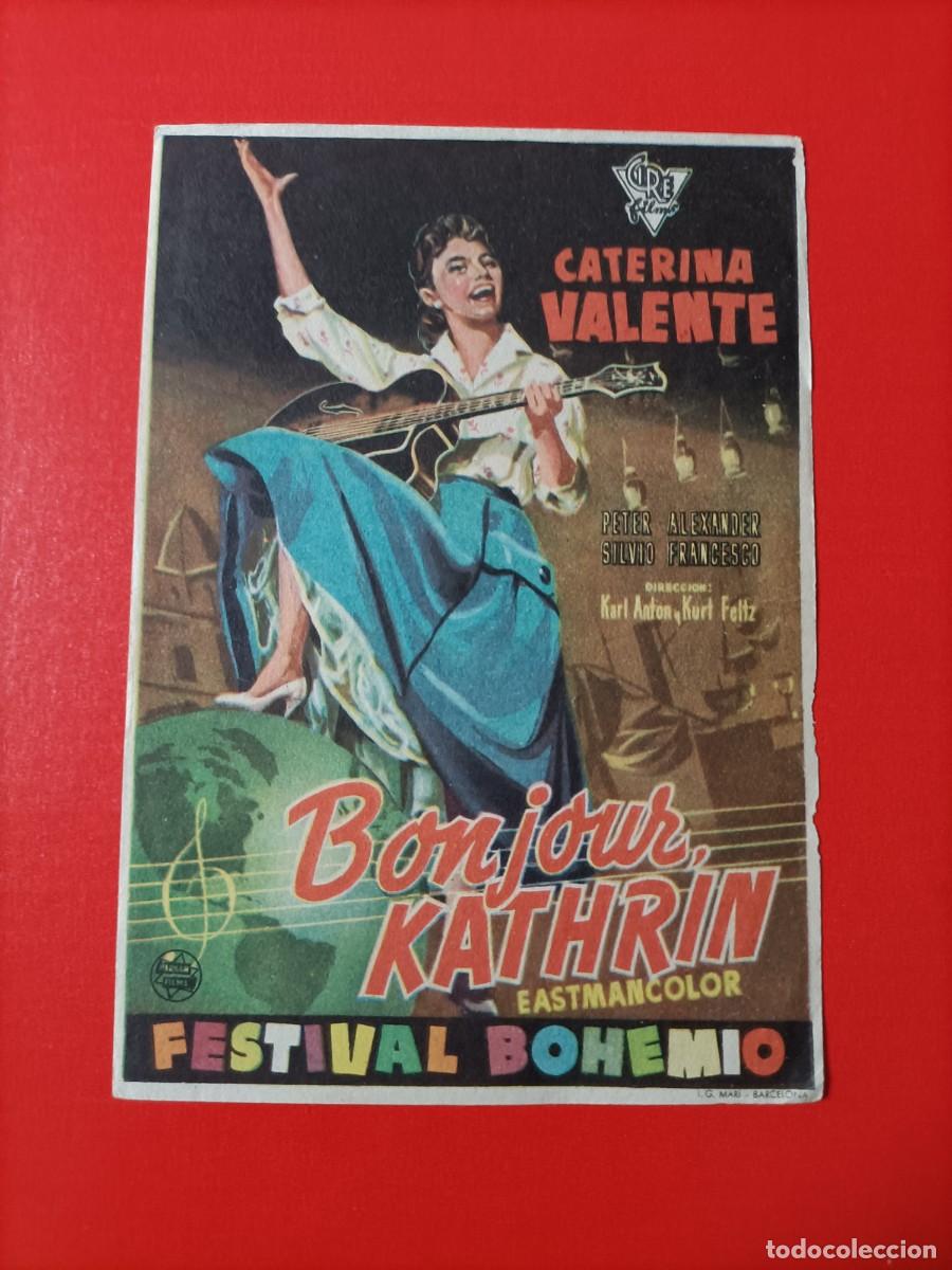Cine: BONJOUR KATHRIN. CATERINA VALENTE. C/P. CINE AVENIDA. EST&Aacute; NUEVO.