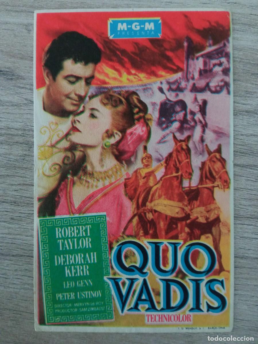 Cine: QUO VADIS, ROBERT TAYLOR, CINE MOLINA, RIPOLL, GIRONA, 1955