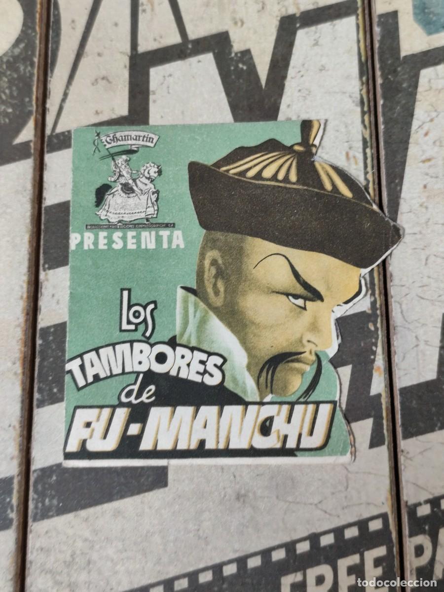 Cine: Los tambores de Fu-Manchu doble troquelado con sello Cinema Espa&ntilde;a Puente Genil