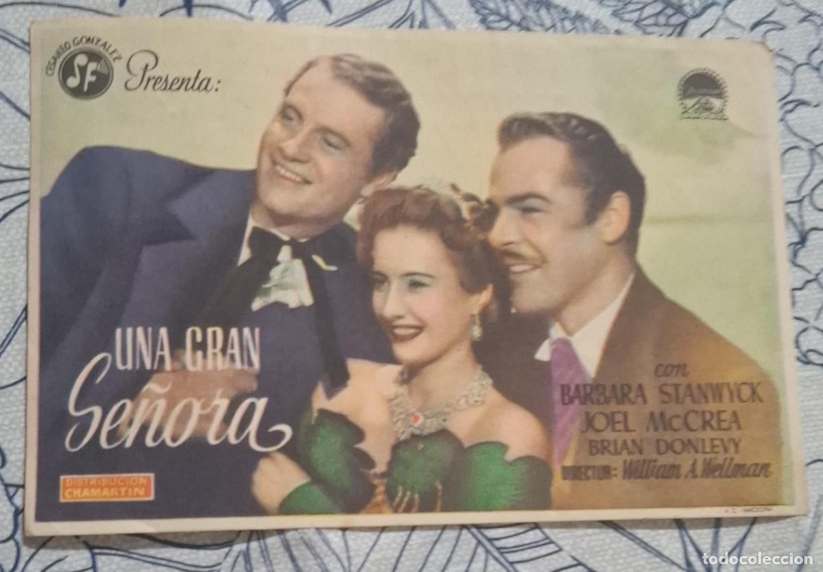 Cine: UNA GRAN SE&Ntilde;ORA - PROGRAMA DE CINE