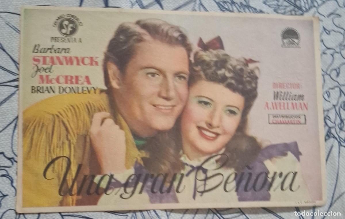 Cine: UNA GRAN SE&Ntilde;ORA - PROGRAMA DE CINE