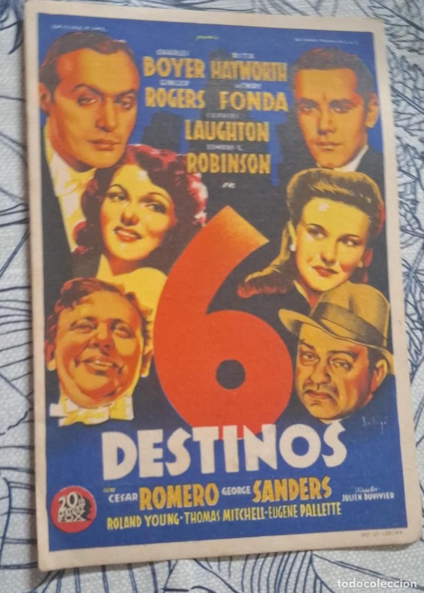 Cine: 6 DESTINOS - PROGRAMA DE CINE