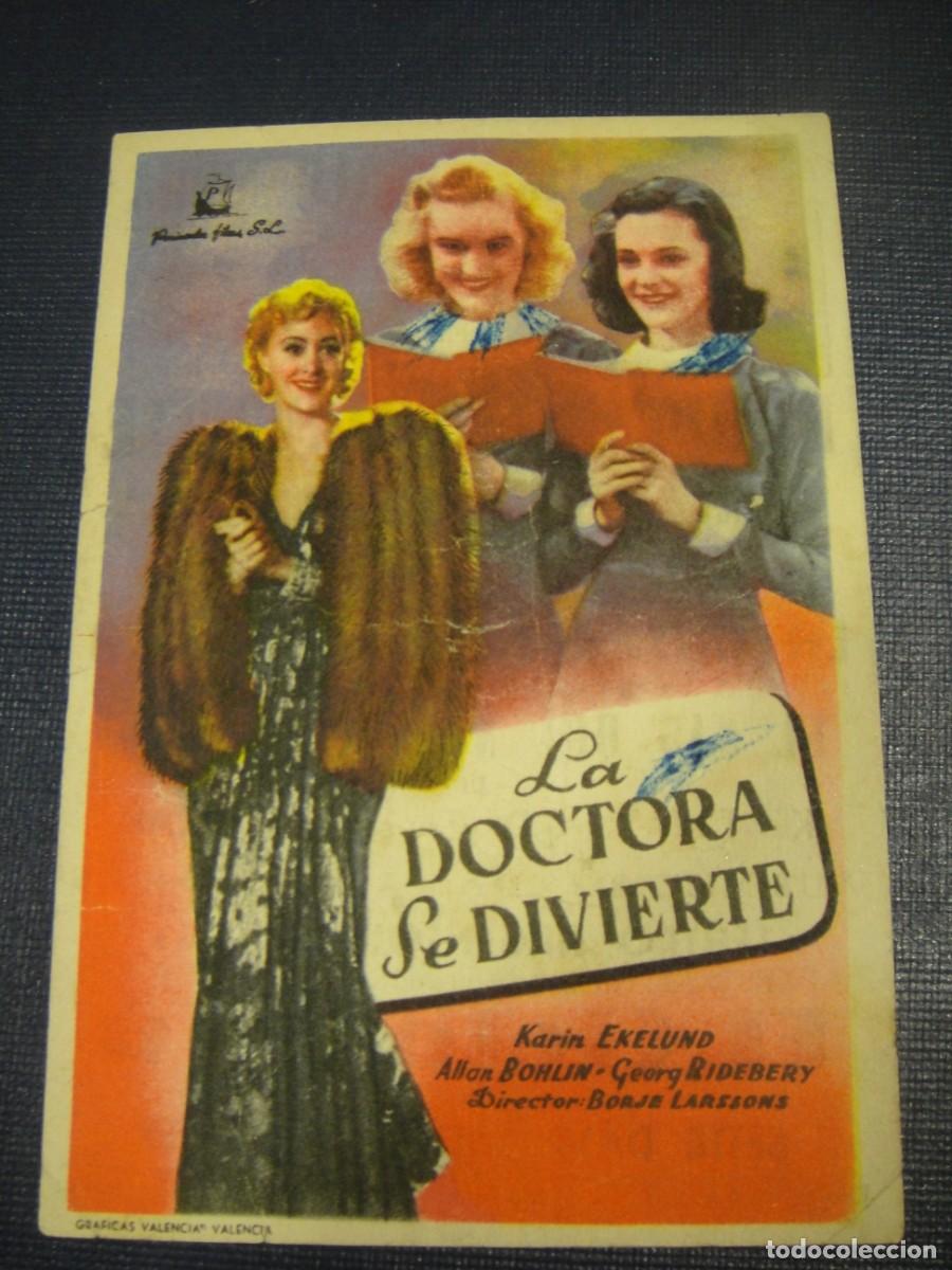 Cine: la doctora se divierte - folleto de mano - publicidad cine palafox , zaragoza