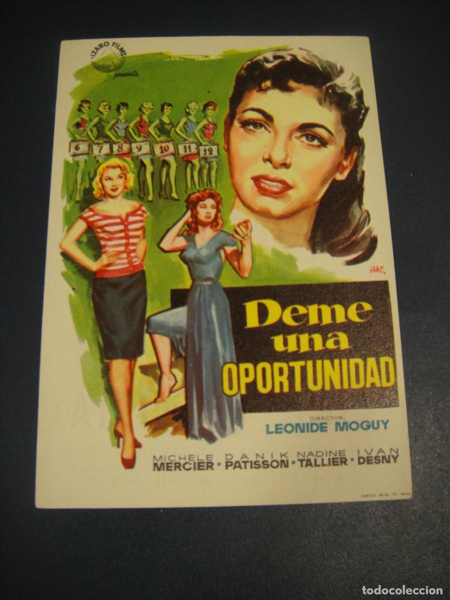 Cine: deme una oportunidad - folleto de mano - publicidad cine victoria , zaragoza