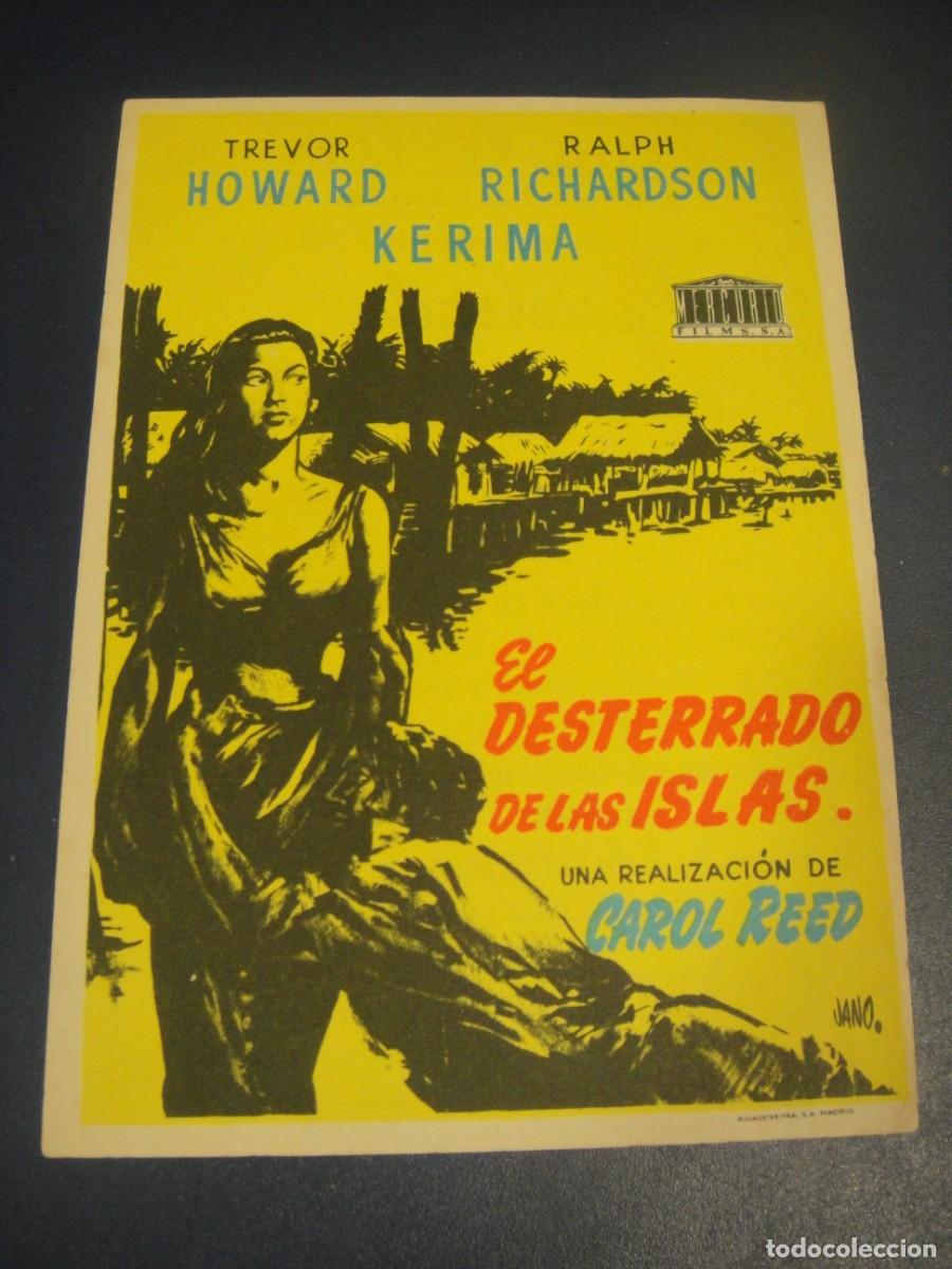 Cine: el desterrado de las islas - folleto de mano - publicidad cine venecia , zaragoza