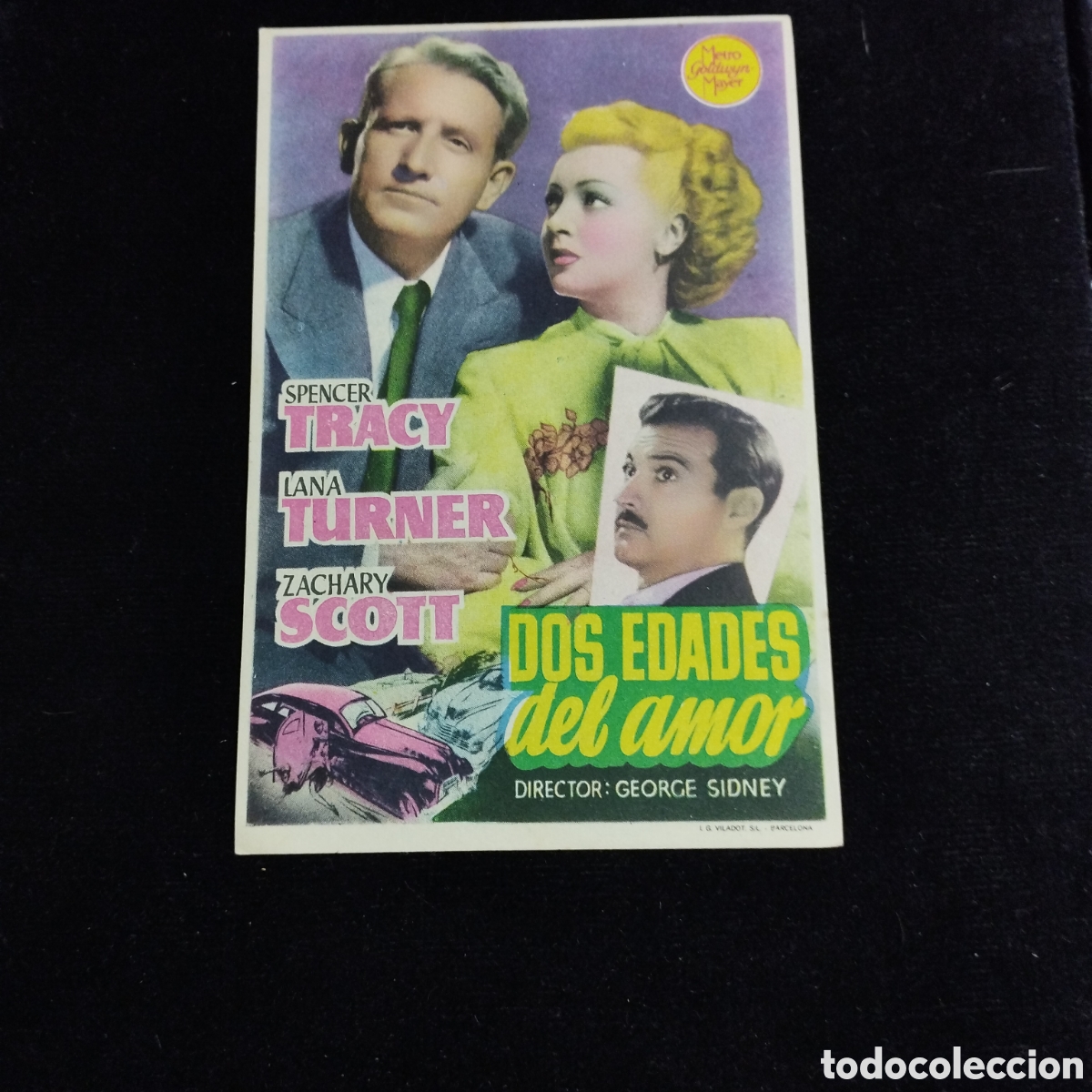 Cine: Programa de cine, sencillo. Dos edades del amor. Spencer Tracy. Lana Turner. 1949. Domenech Rub&iacute;