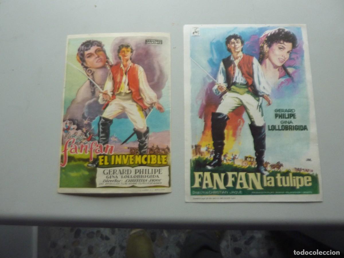 Cine: 2 Folletos de cine DIFERENTES de FANFAN con publicidad