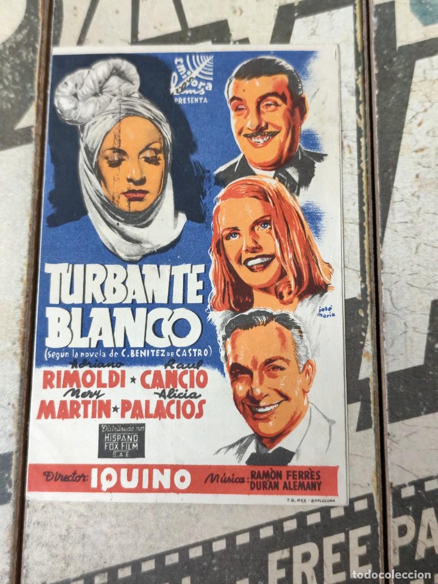 Cine: Turbante blanco doble con publicidad Teatro Villamarta Jerez