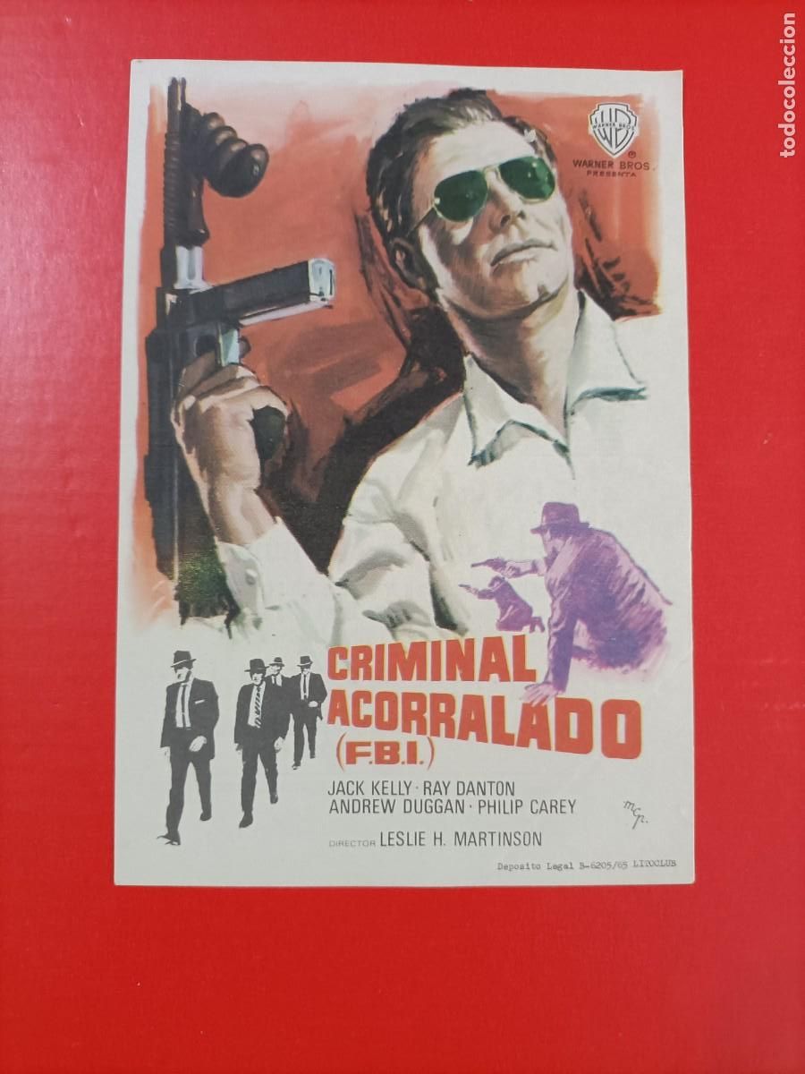 Cine: CRIMINAL ACORRALADO, FBI. JACK KELLY, RAY DANTON. S/P. EST&Aacute; NUEVO.