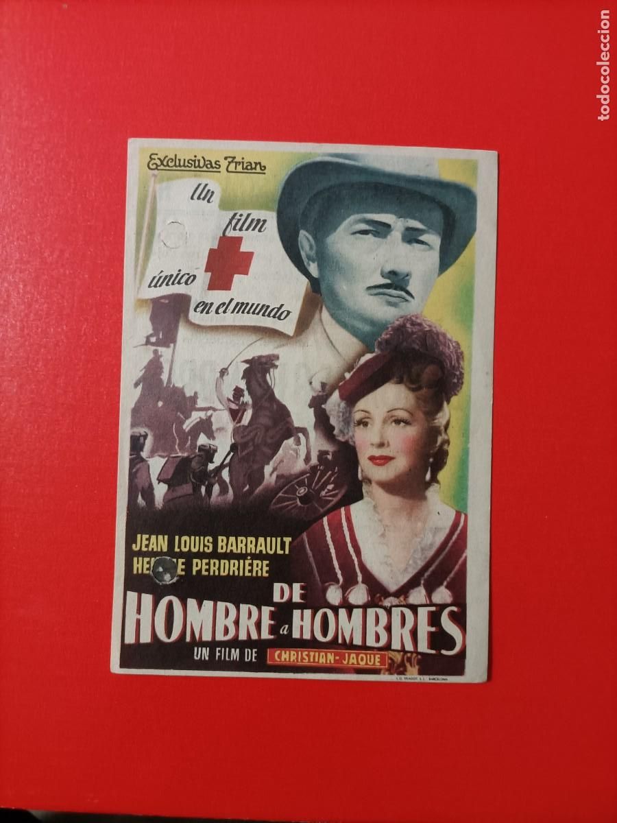 Cine: DE HOMBRE A HOMBRES. C/P. ESPECT&Aacute;CULOS MASNOU, S.A. VER Y LEER EL DORSO, ES MUY ESPECIAL.