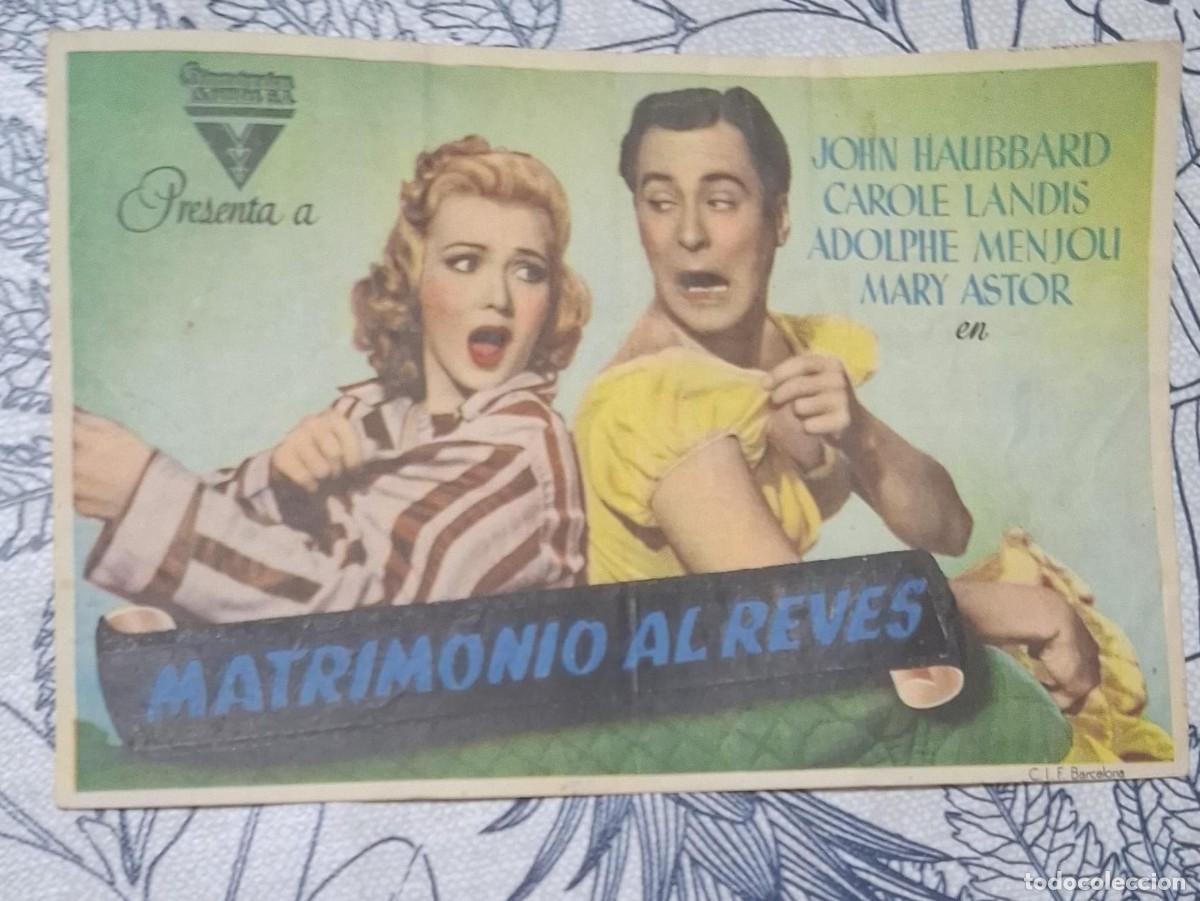 Cine: MATRIMONIO AL REVES - PROGRAMA DE CINE