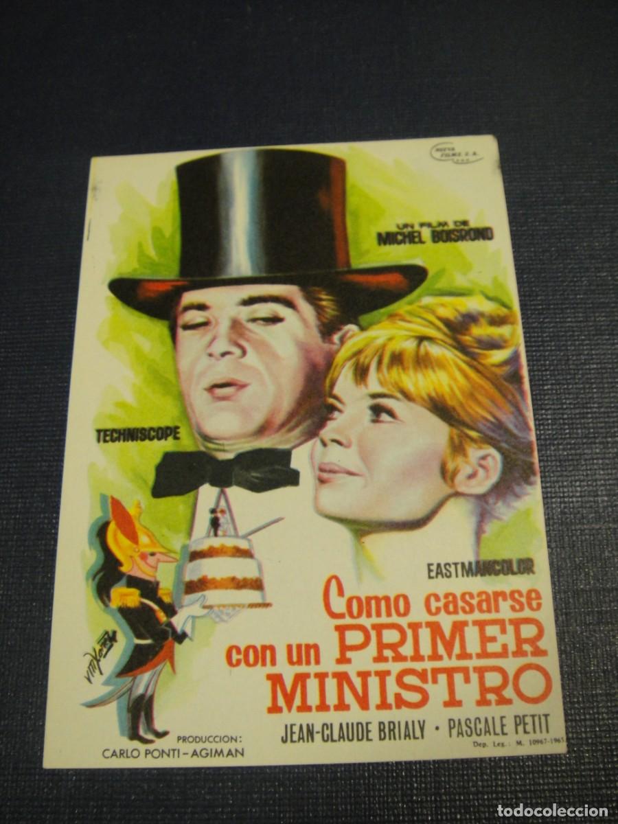 Cine: como casarse con un primer ministro - folleto de mano - sin publicidad de cine